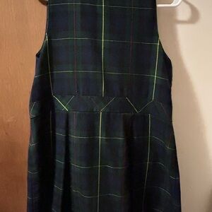 Lands' End Kids Dress - Navy and Yellow Plaid